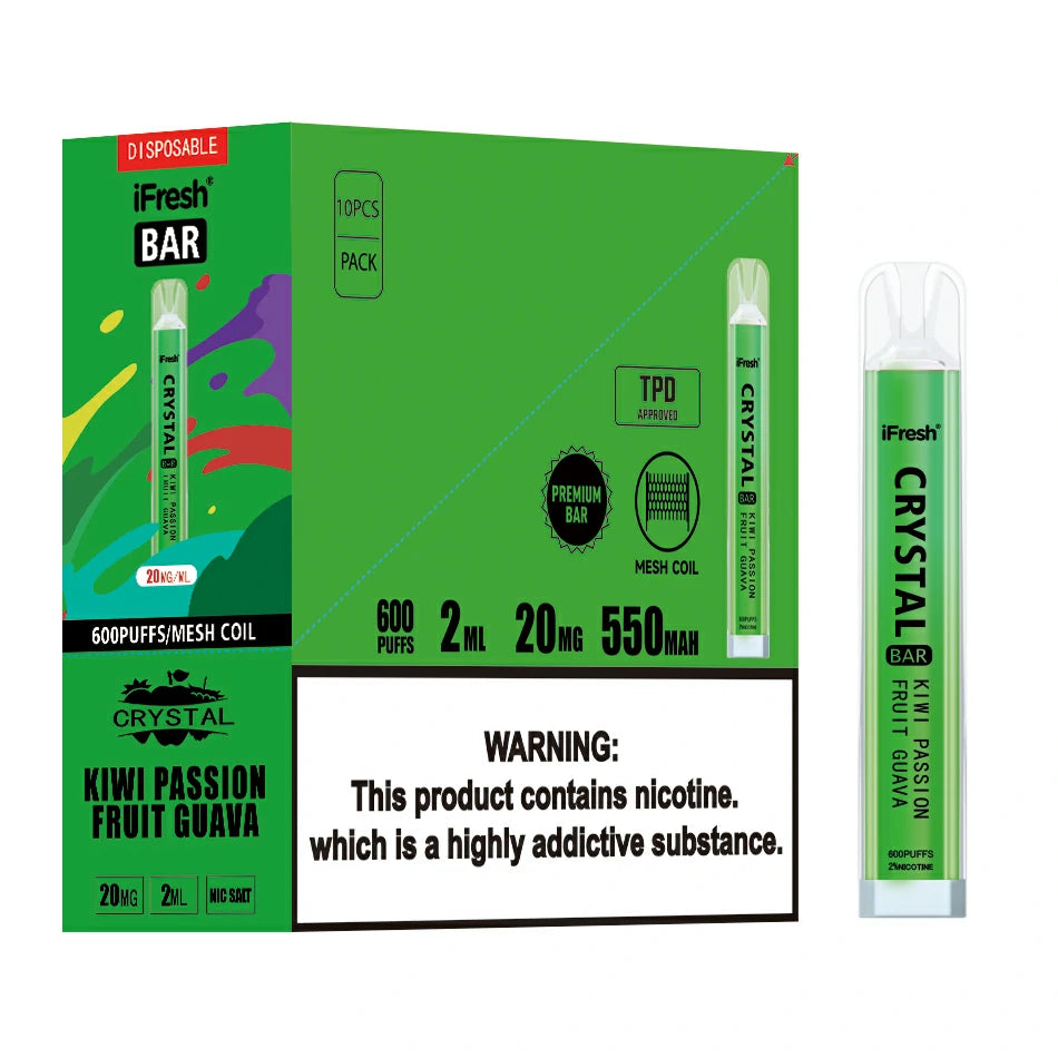 BGV iFresh Crystal Bar Disposable Vape KIWI PASSION FRUIT GUAVA