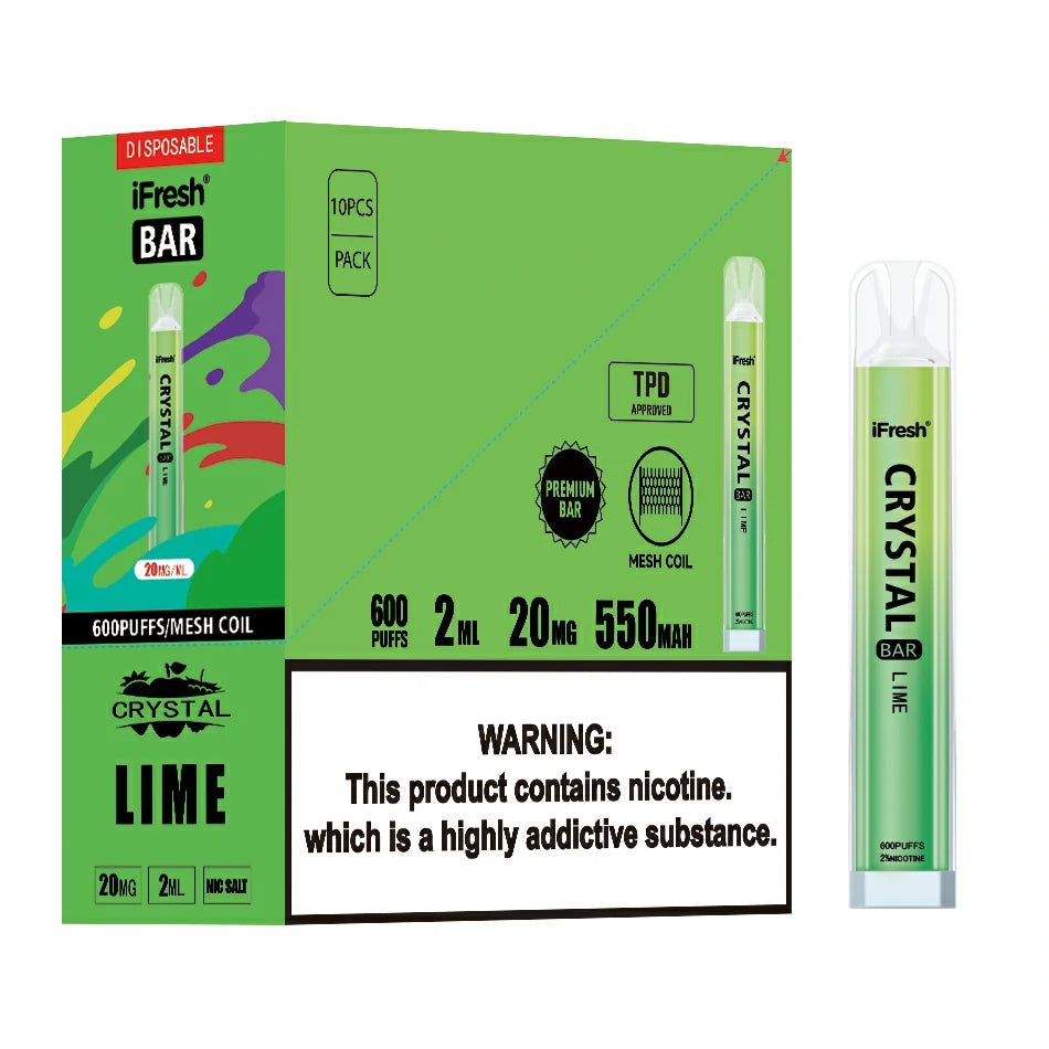 BGV iFresh Crystal Bar Disposable Vape LIME