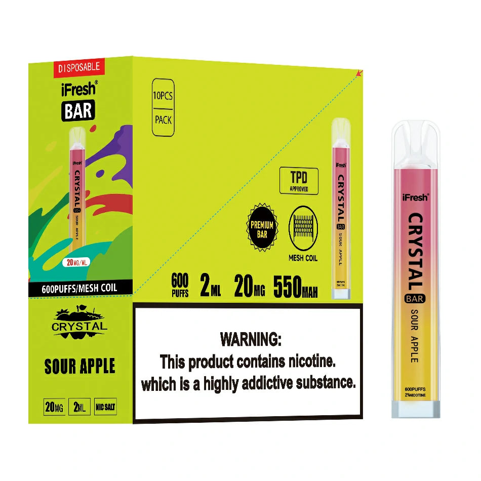 BGV iFresh Crystal Bar Disposable Vape SOUR APPLE