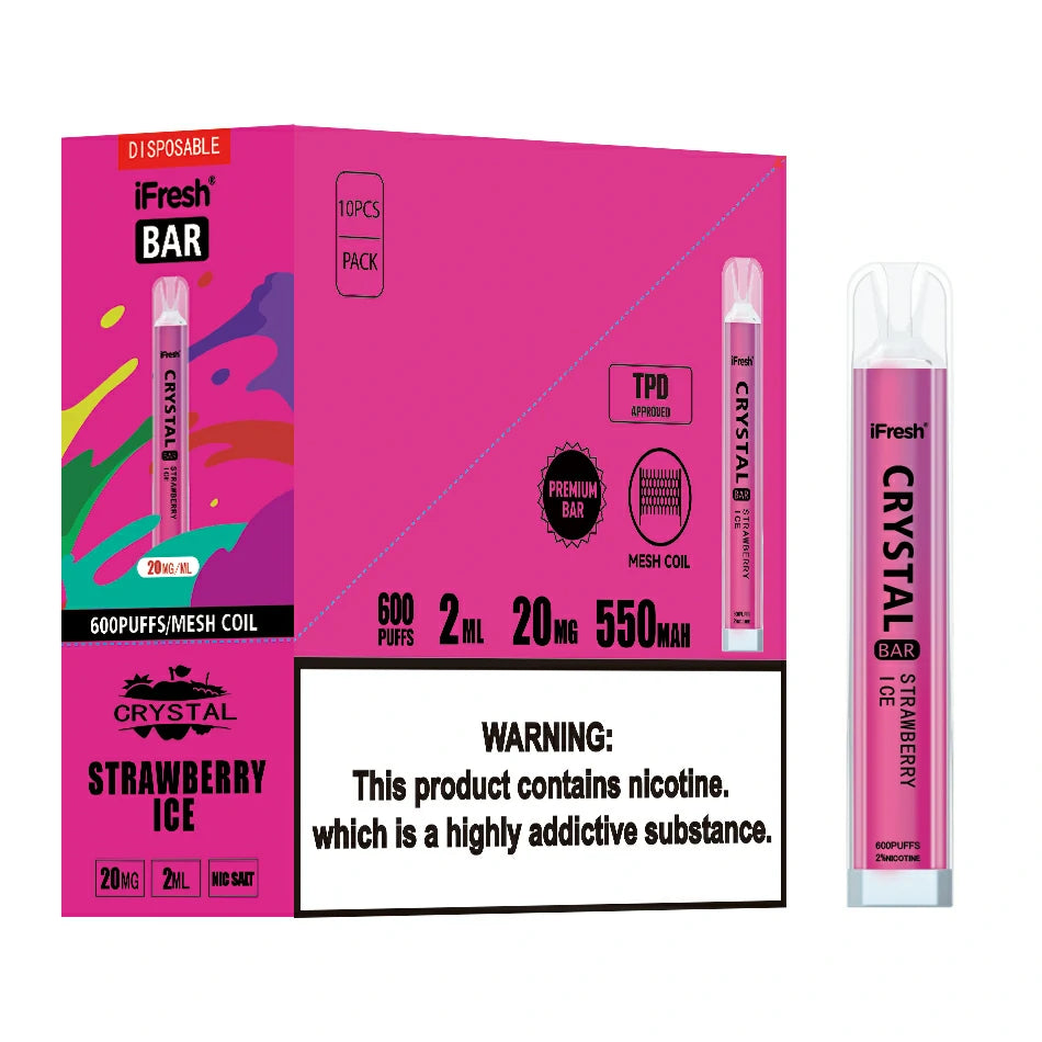 BGV iFresh Crystal Bar Disposable Vape STRAWBERRY ICE