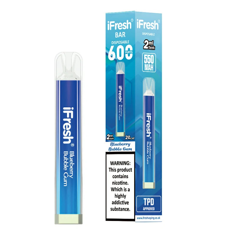 BGV iFresh Crystal BAR Disposable Vape  BLUEBERRY BUBBLE GUM