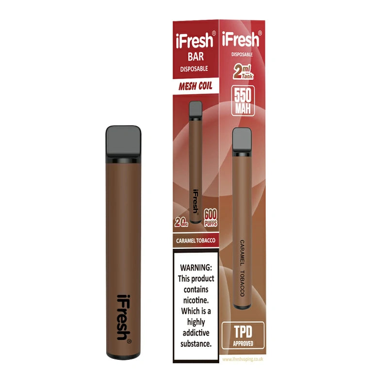 BGV iFresh BAR Disposable Vape  CARAMEL TOBACCO