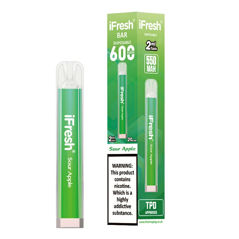 BGV iFresh Crystal Bar Disposable Vape SOUR APPLE