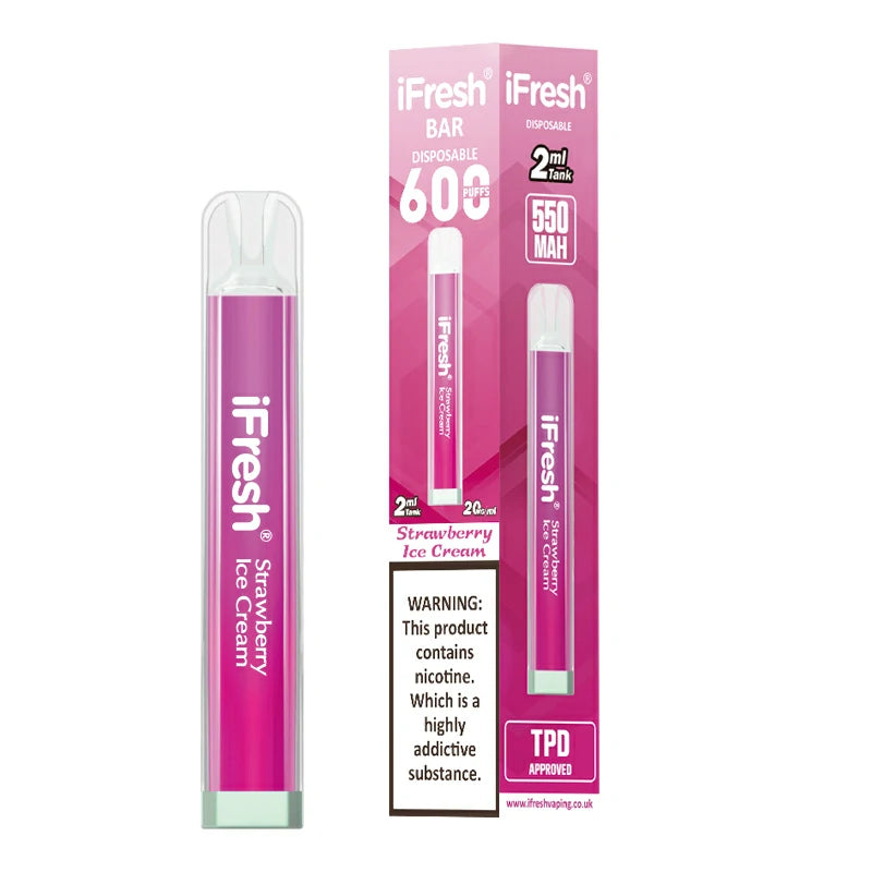 BGV iFresh Crystal Bar Disposable Vape STRAWBERRY ICE CREAM